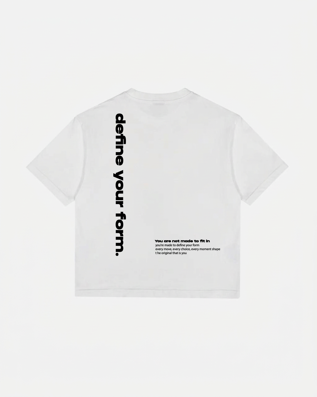 FLAIR "DEFINE YOUR FORM" Oversized Tee – White