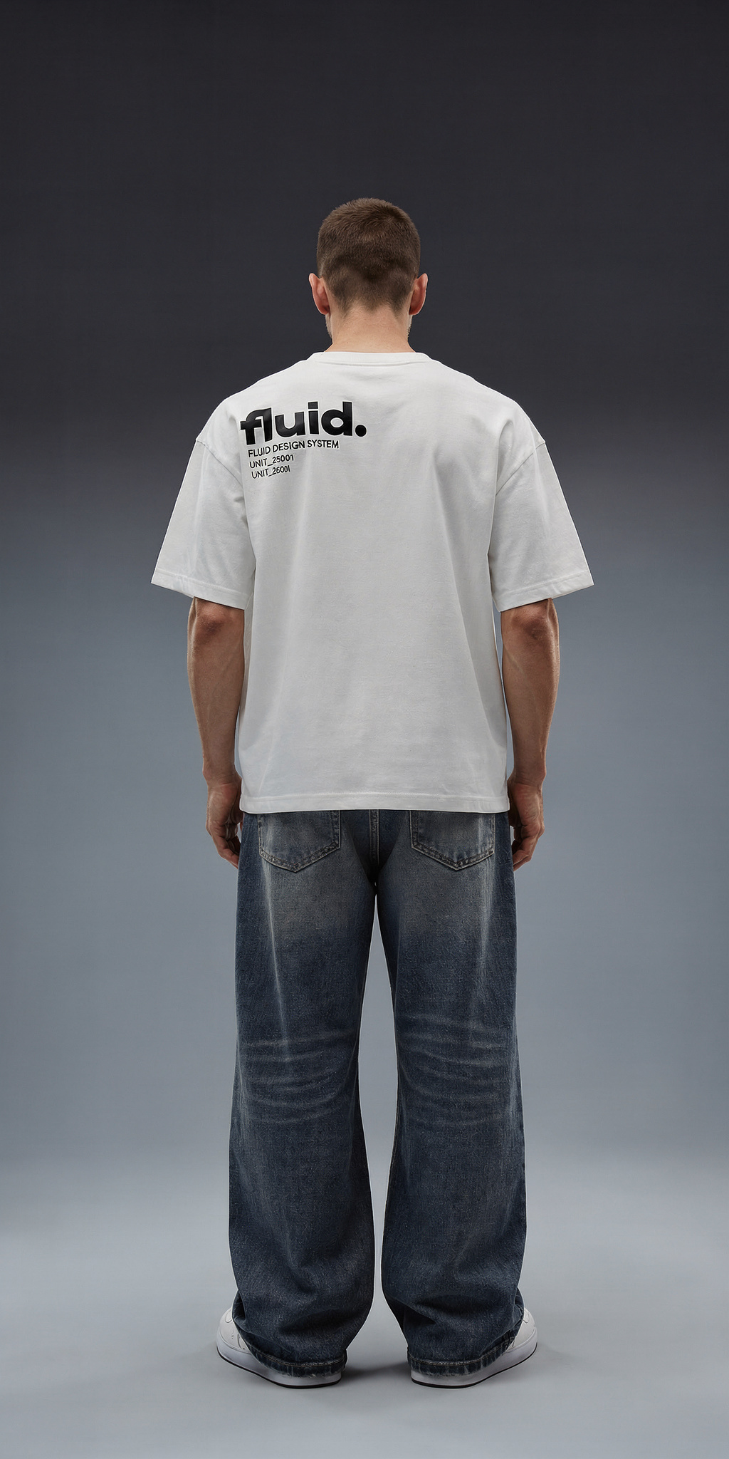 FLAIR "FLUID" Oversized Tee – White