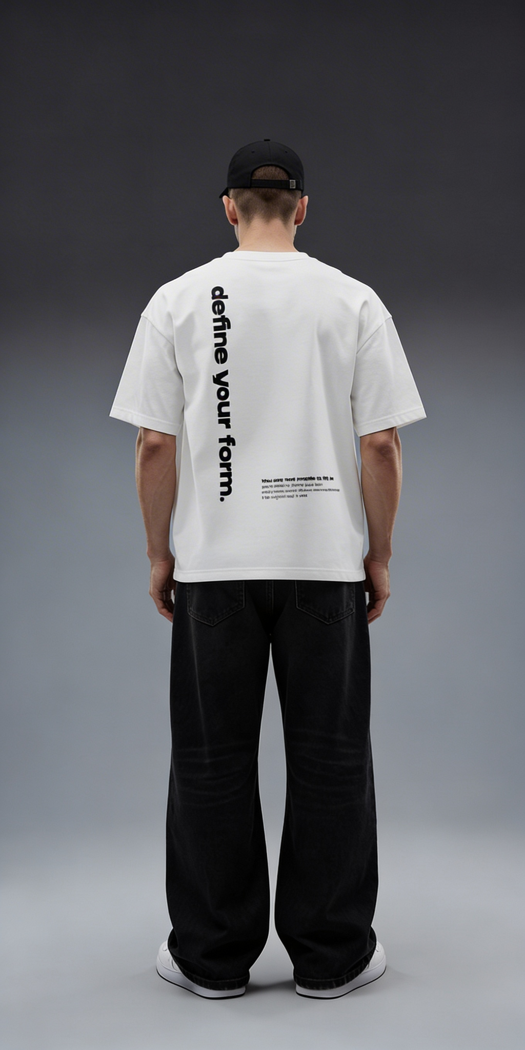 FLAIR "DEFINE YOUR FORM" Oversized Tee – White