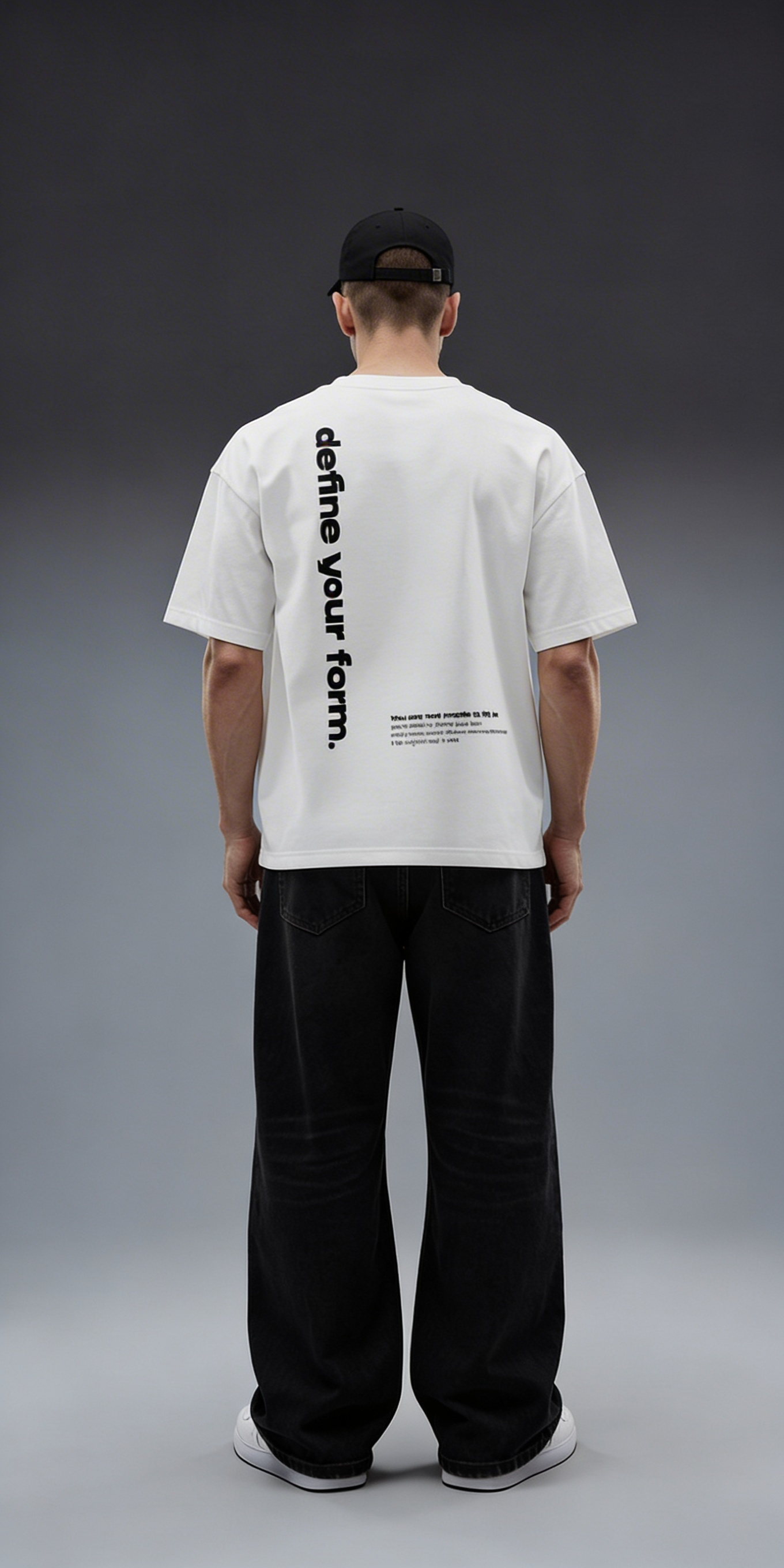 FLAIR "DEFINE YOUR FORM" Oversized Tee – White